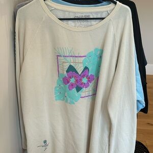 Tropical Floral Print Sweatshirt